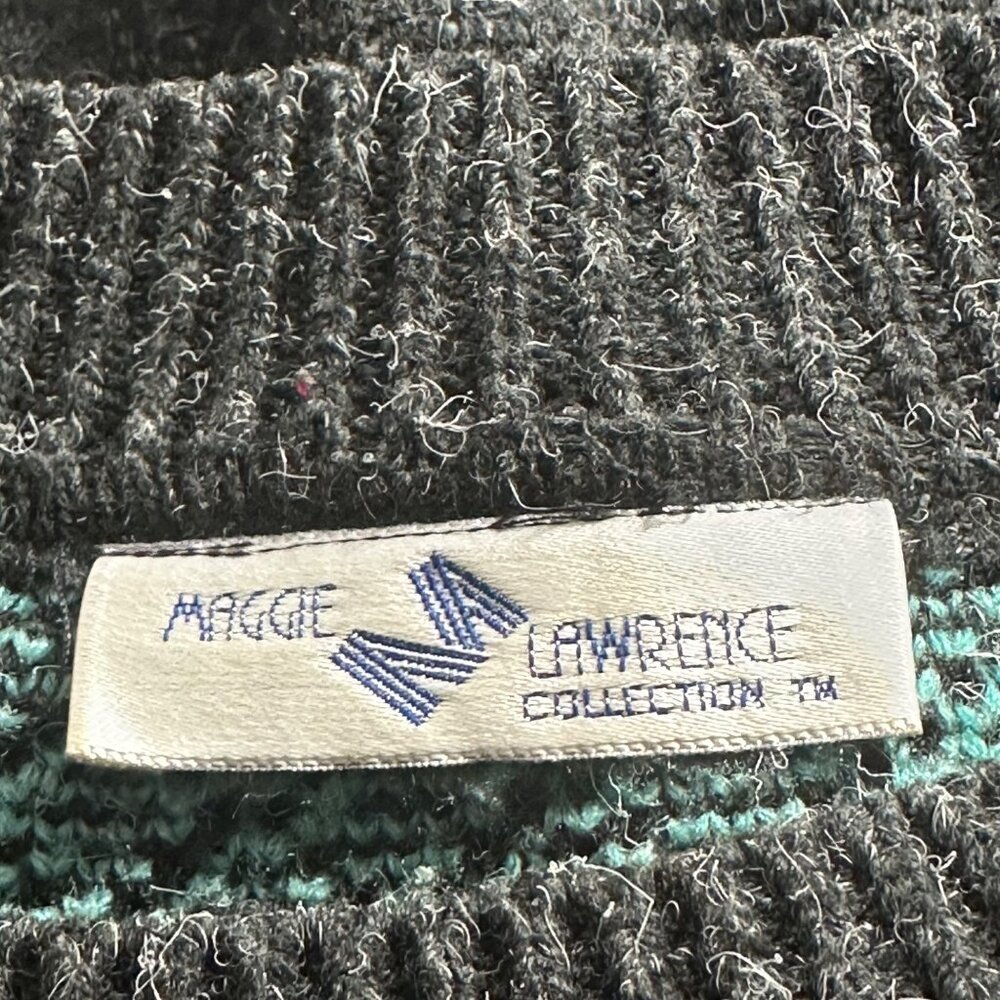 Vintage Maggie Lawrence Collection Sweater Womens 7 Aztec Print Made In USA - Picture 4 of 7